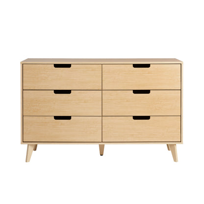 Mid-Century Hans 6-Drawer Dresser with Cut-Out Handles, Riviera