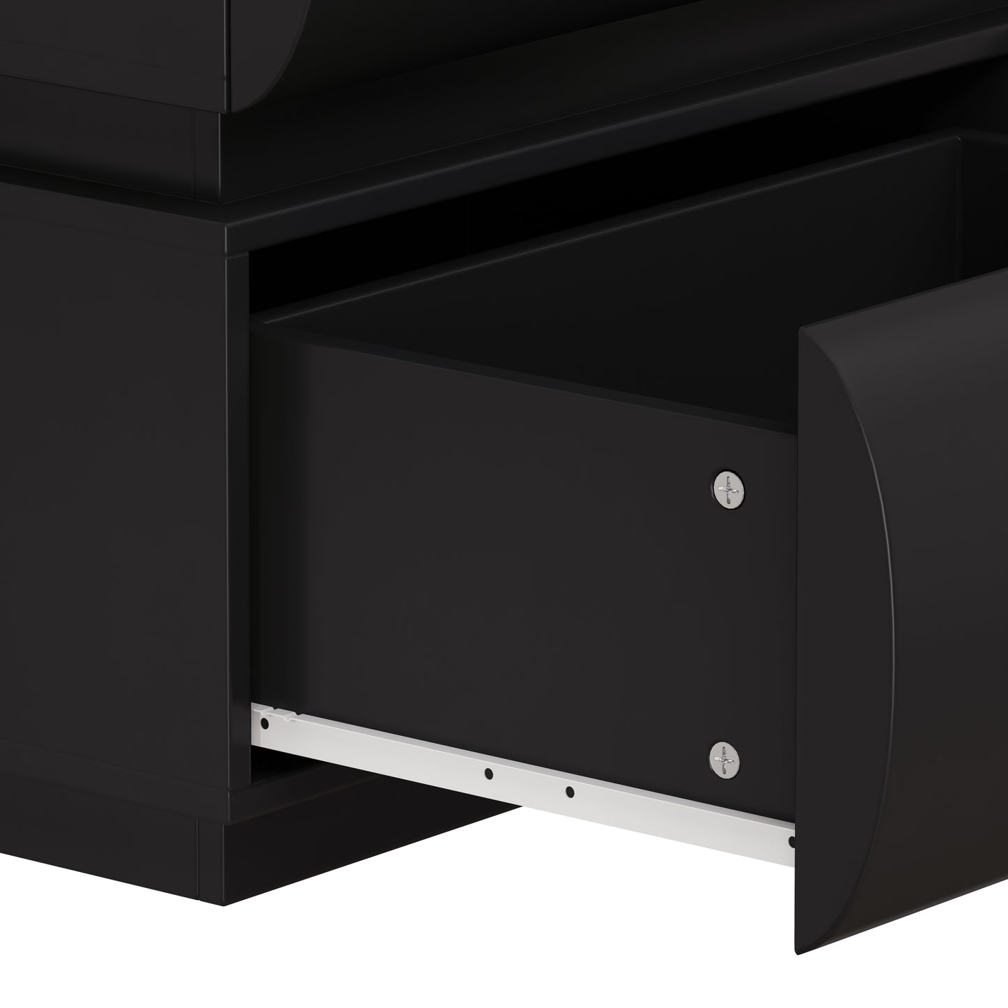 6 Drawer Dresser for Bedroom, Black Dresser No Handle, Modern 6 Chest of Drawers with Wide Storage