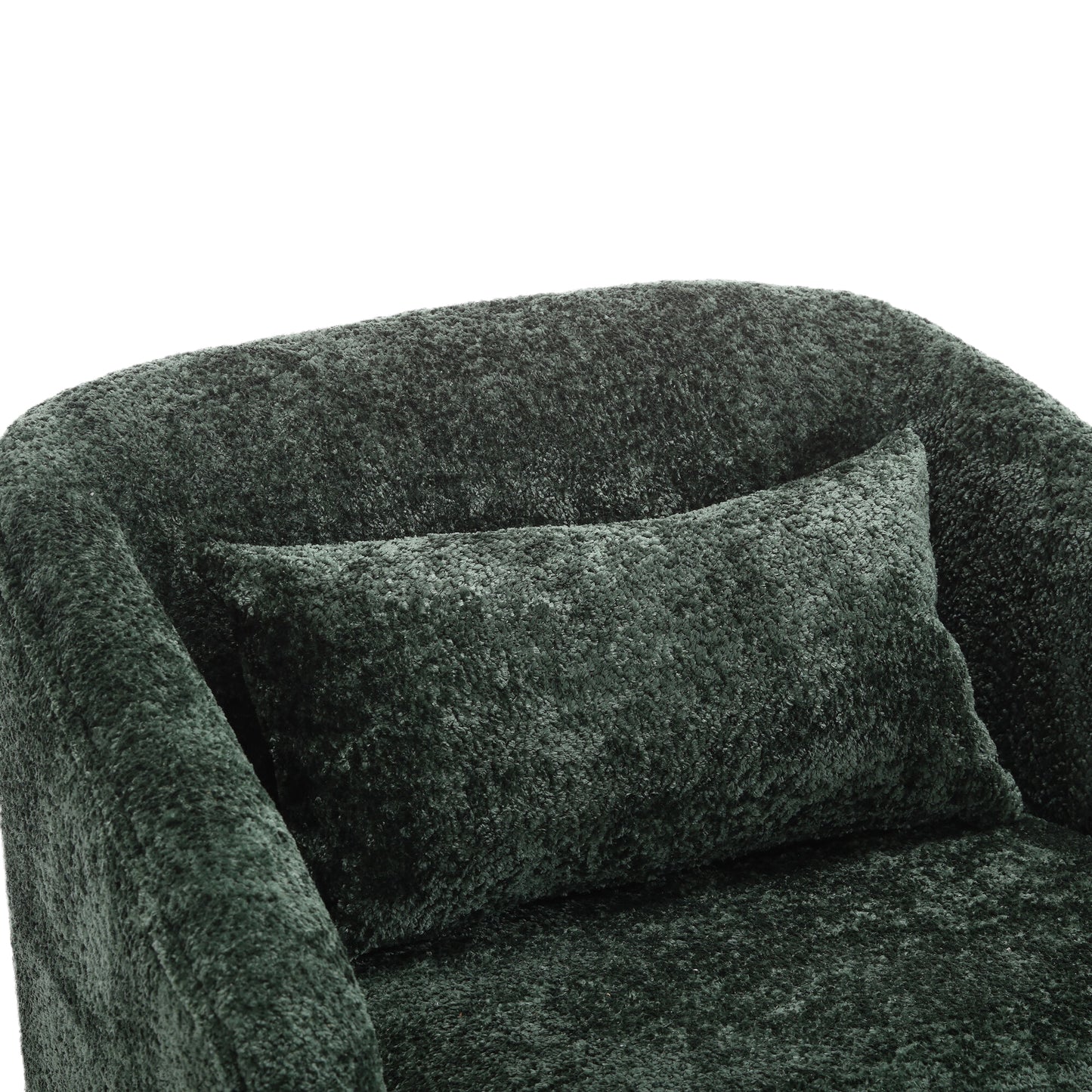 COOLMORE Swivel Barrel Chair, Comfy Round Accent Sofa Chair for Living Room, 360 Degree Swivel Barrel Club Chair, Leisure Arm Chair for Nursery, Hotel, Bedroom, Office, Lounge (Emerald Boucle)