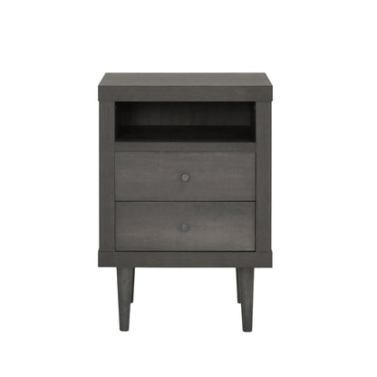 Ashley Modern Nightstand 2-Drawers, Bedside Table