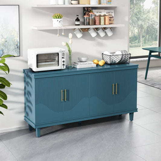 59.84''Large Size 4-Door Cabinet, Same as Living Room, Kitchen, Bedroom, Hallway (blue)