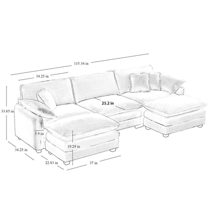 Nubes Oversized Beige Modular Sofa