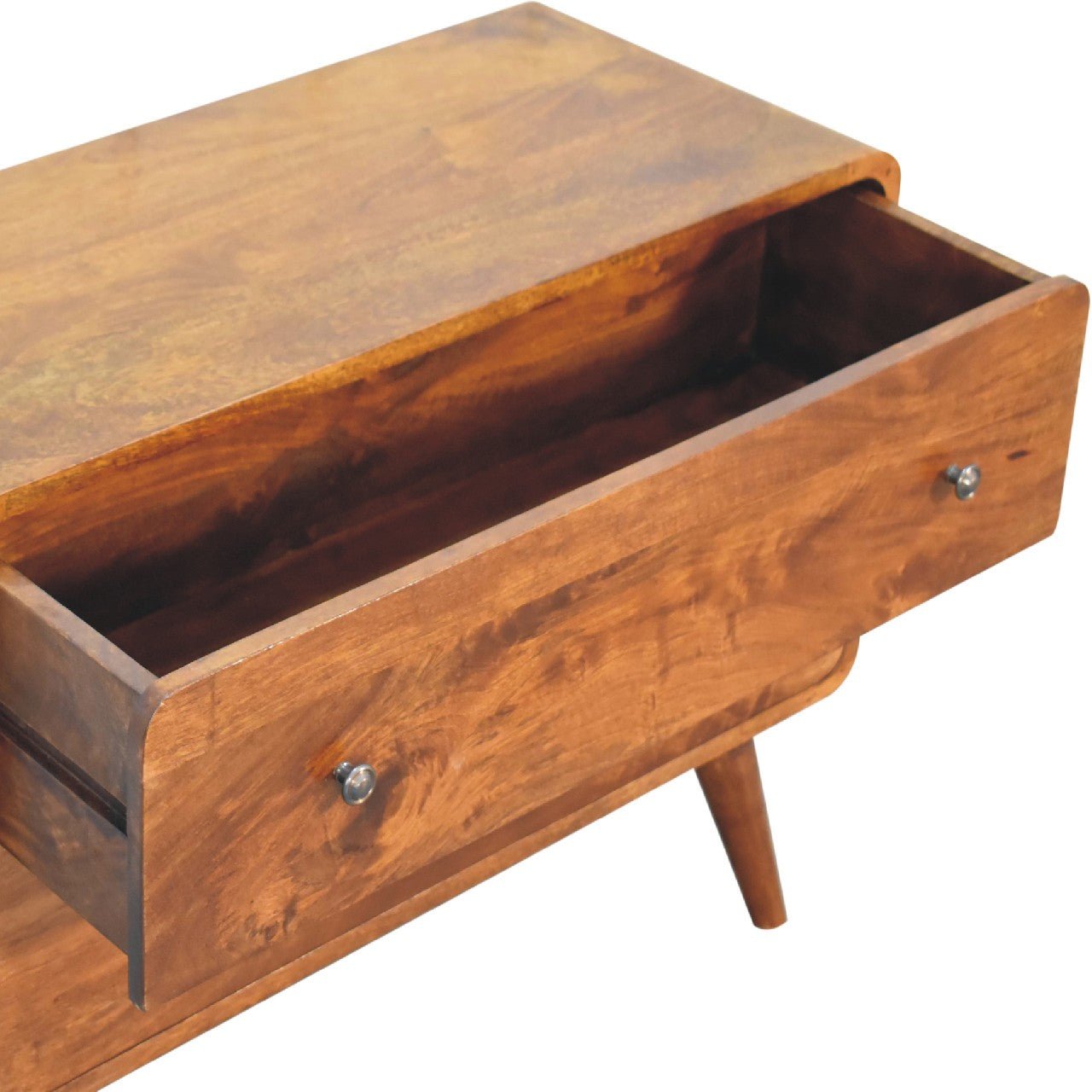 2 Drawer Curved Chestnut Chest - Groovy Boardz