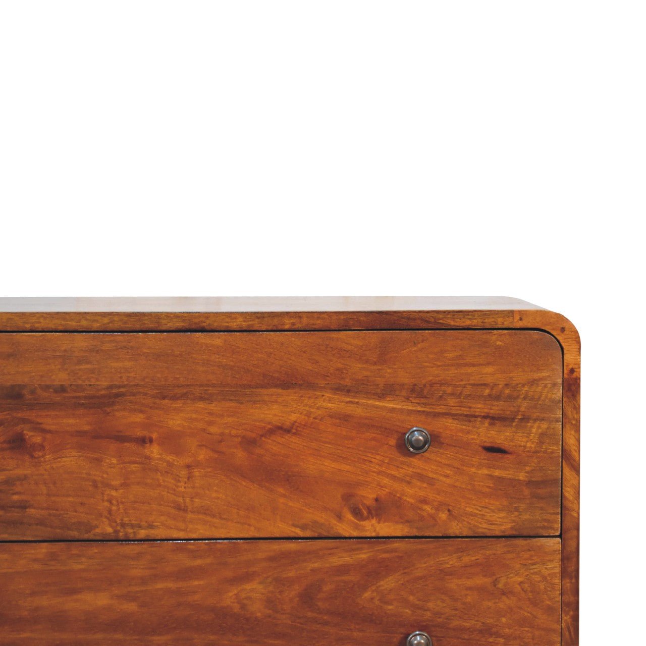 2 Drawer Curved Chestnut Chest - Groovy Boardz