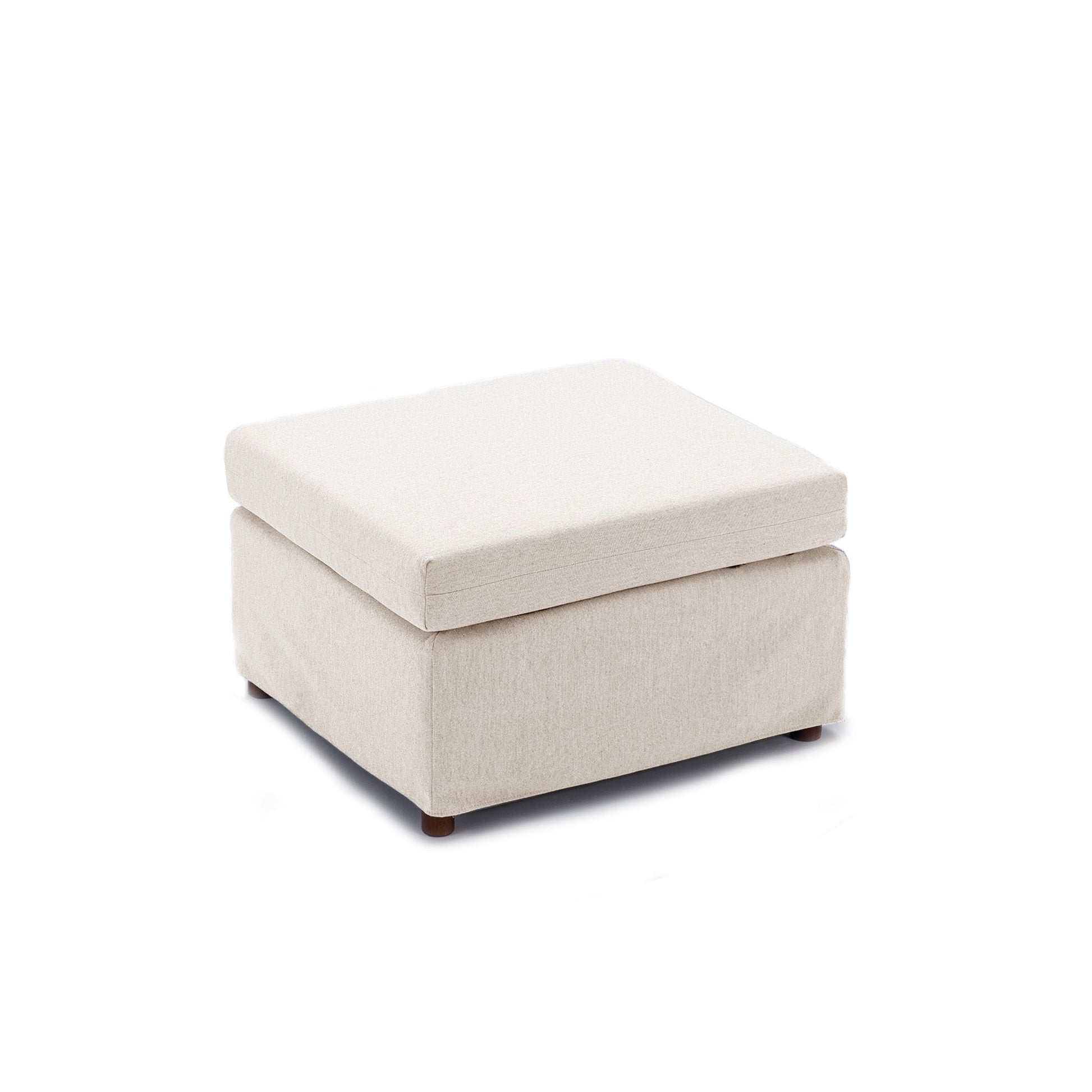 2 Seat Module Sectional Sofa Couch With 1 Ottoman,Seat Cushion and Back Cushion Removable and Washable,Cream - Groovy Boardz