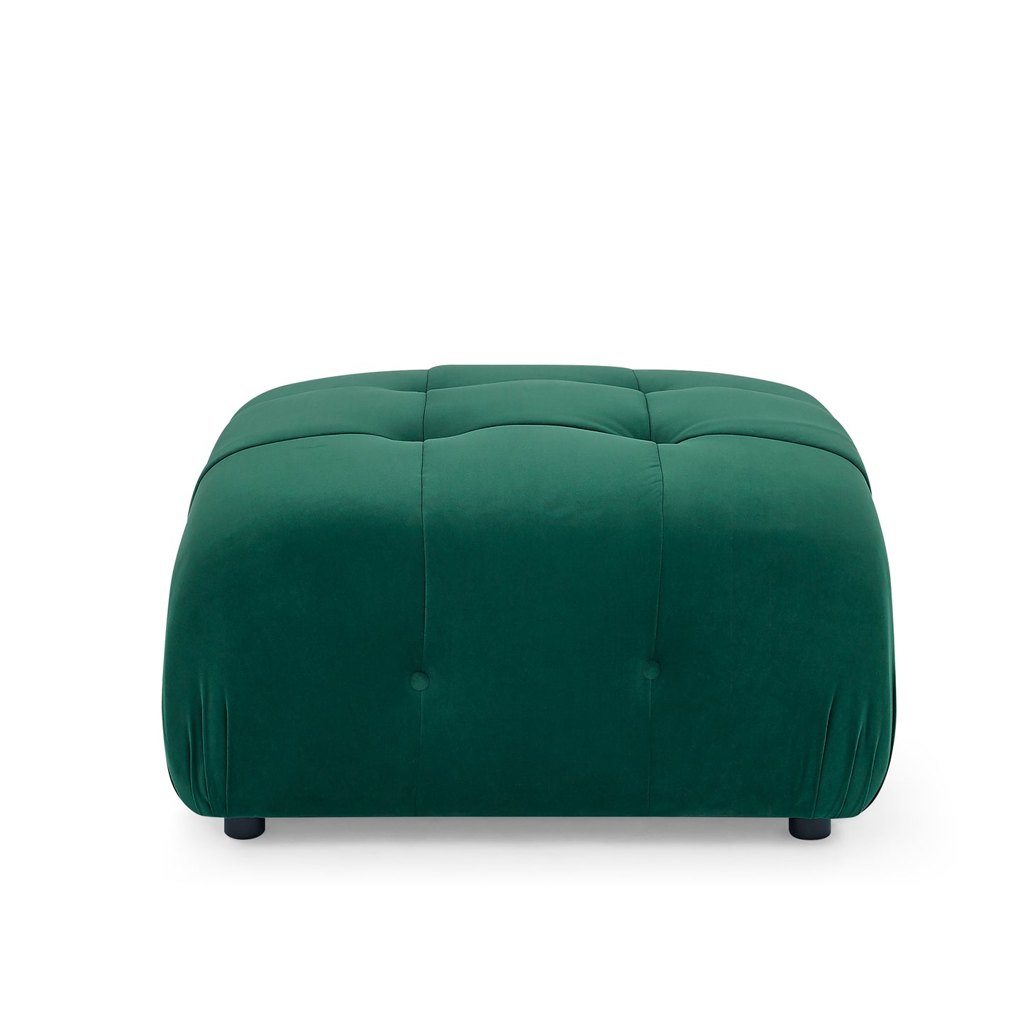 Modular Sectional Sofa, Button Tufted Designed and DIY Combination,L Shaped Couch with Reversible Ottoman, Green Velvet