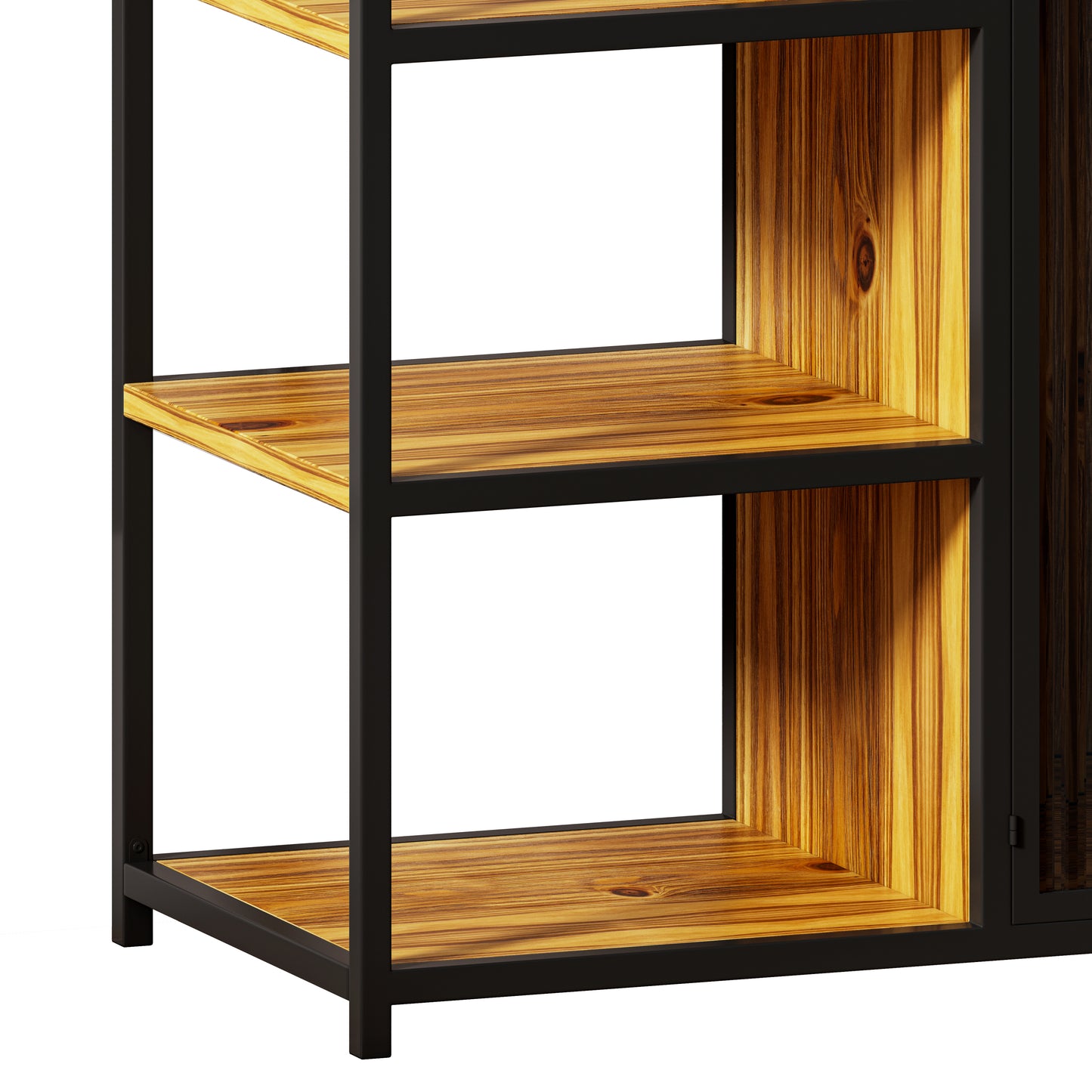 Multipurpose Bookshelf Storage Rack,  with Enclosed Storage Cabinet,for Living Room,Home Office,Kitchen(Combined Type)