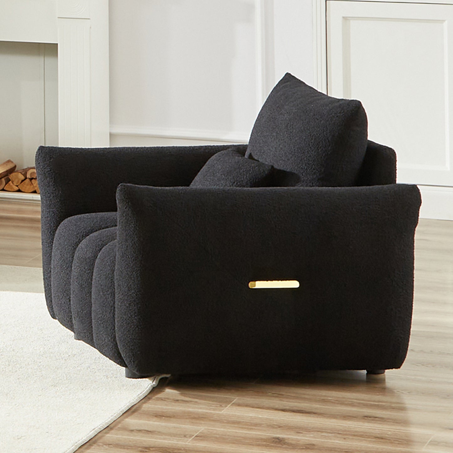 MH39.7'' Teddy Fabric Sofa, Modern Lounge Chair for Apartment, Office, Living Room and Bedroom