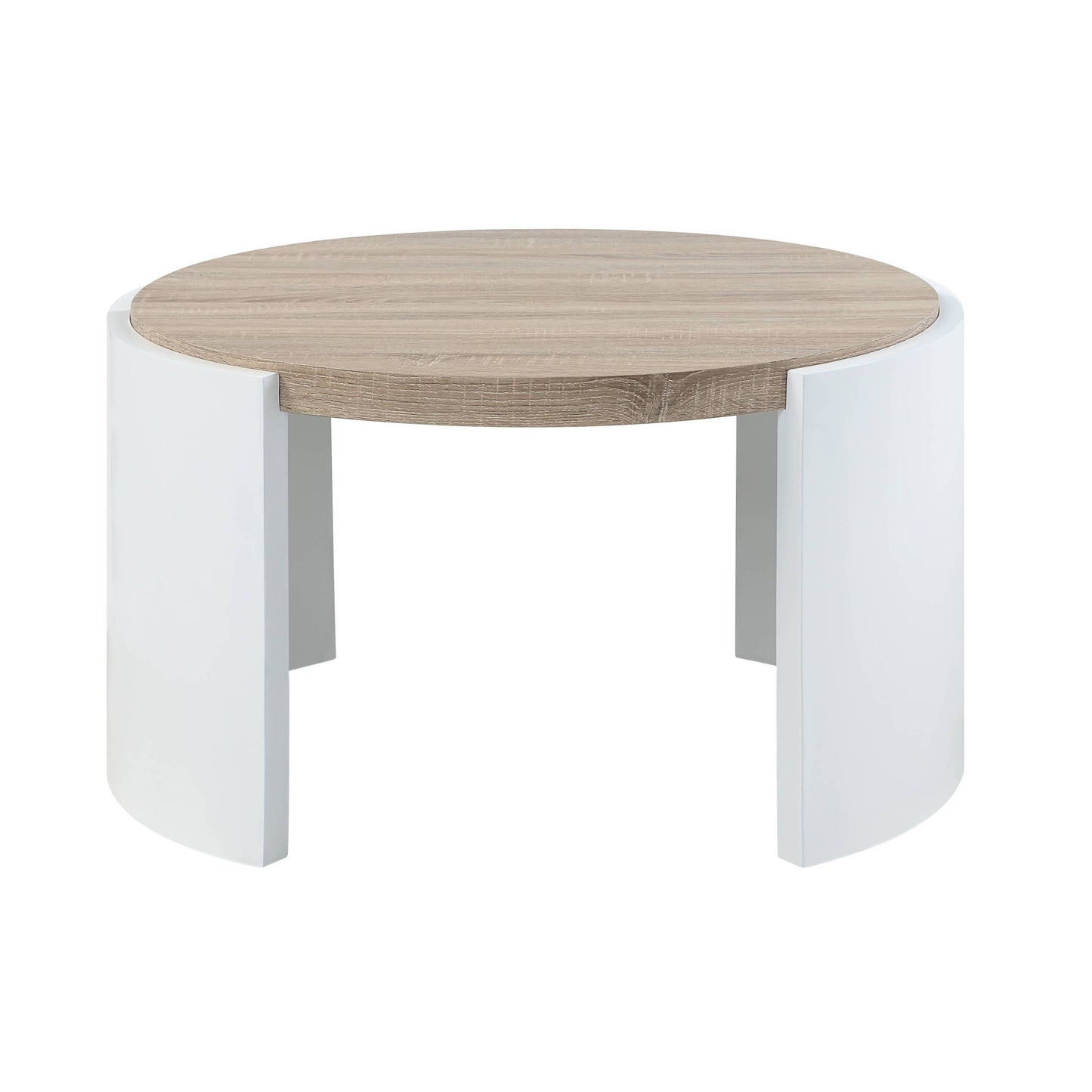 Zoma Oak & White High Gloss Finish Coffee Table