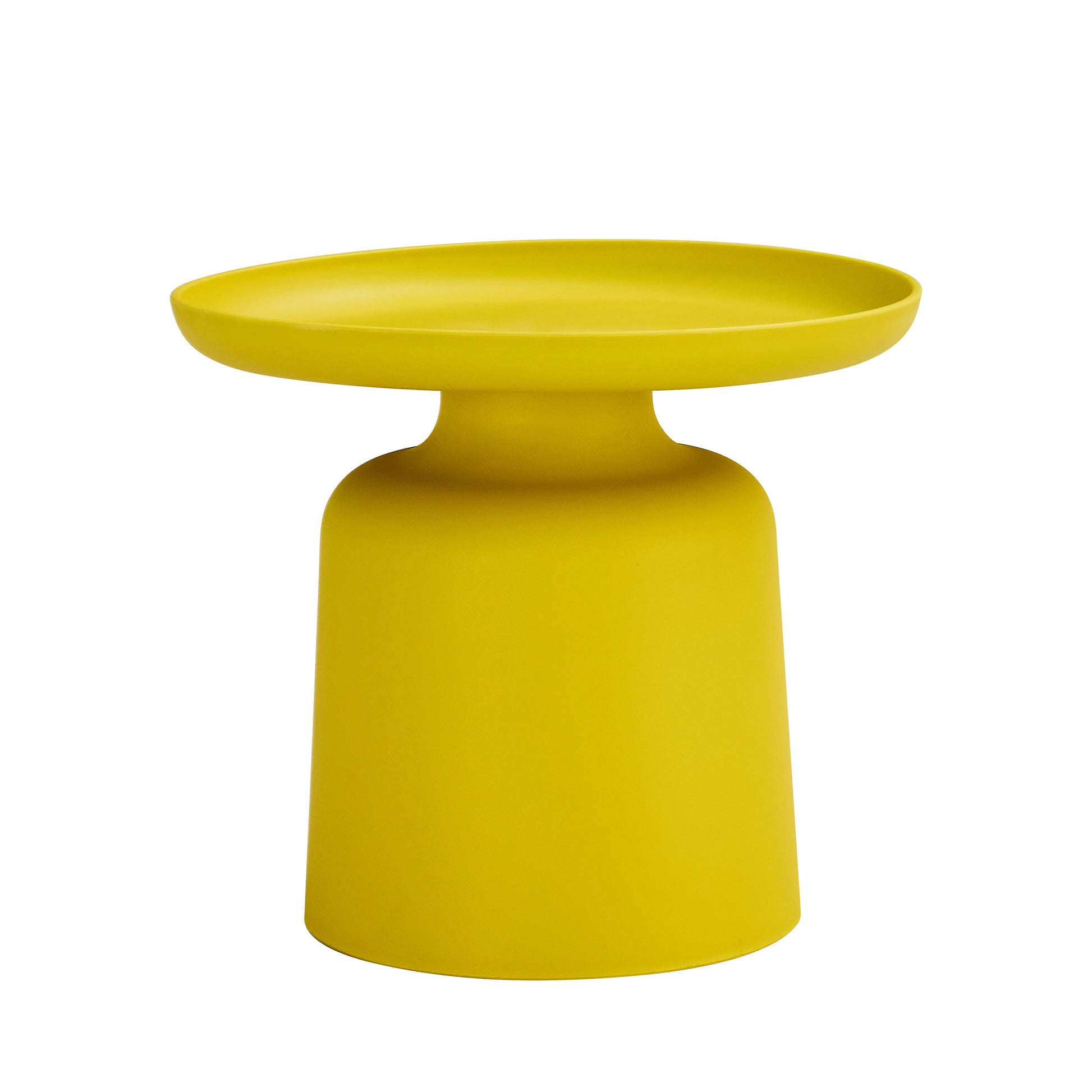 Yellow side table small Space Stylish and Versatile Plastic Round Side Table