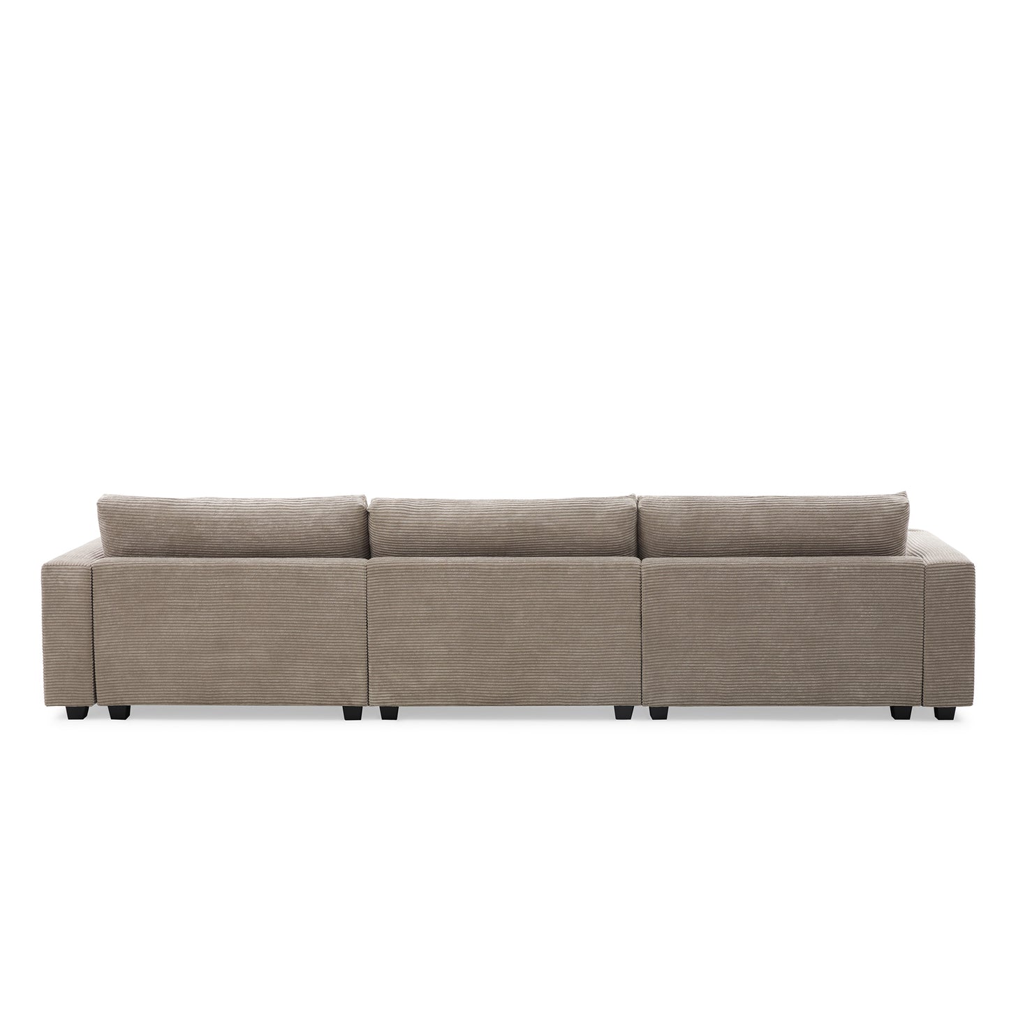 [VIDEO provided][New]134*54"Oversized Corduroy Sectional Sofa,L Shaped Cloud Couch with USB Charging Port,Cup Holder,Deep Seat Sofa Bed with 50" Chaise,Comfy Indoor Furniture for Living Room,3 Colors