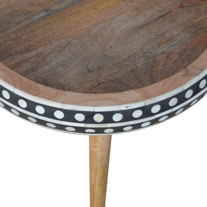 Artisan Furniture Solid Wood Small Dotted End Table