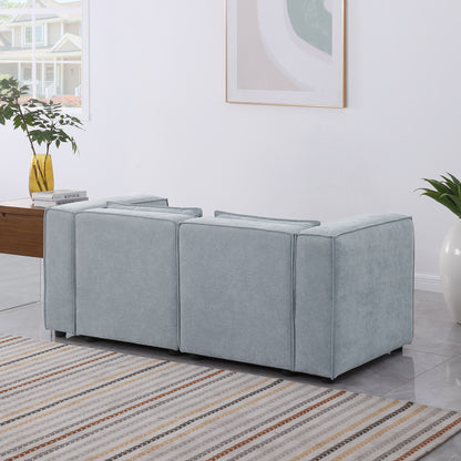 modular sofa Grayish blue  chenille fabric,  simple and grand, the seat and back is very soft. this is also a KNOCK DOWN sofa