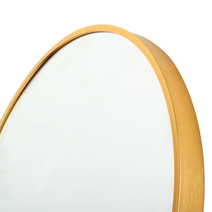 24" Wall Round Circle Mirror Bathroom Make Up Vanity Mirror - Golden - Groovy Boardz