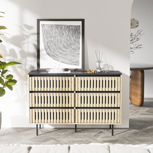 Six drawer storage cabinet