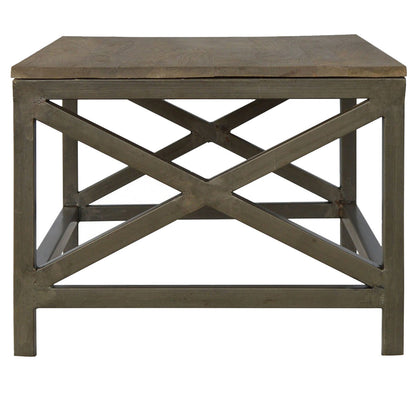 Industrial Cross Metal Coffee Table