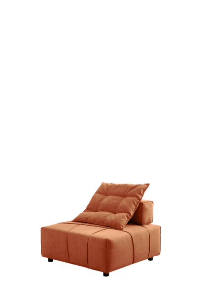 [VIDEO provided]Modular Sectional single sofa,Armless Chair with Removable Back Cushion -33.1"for living room