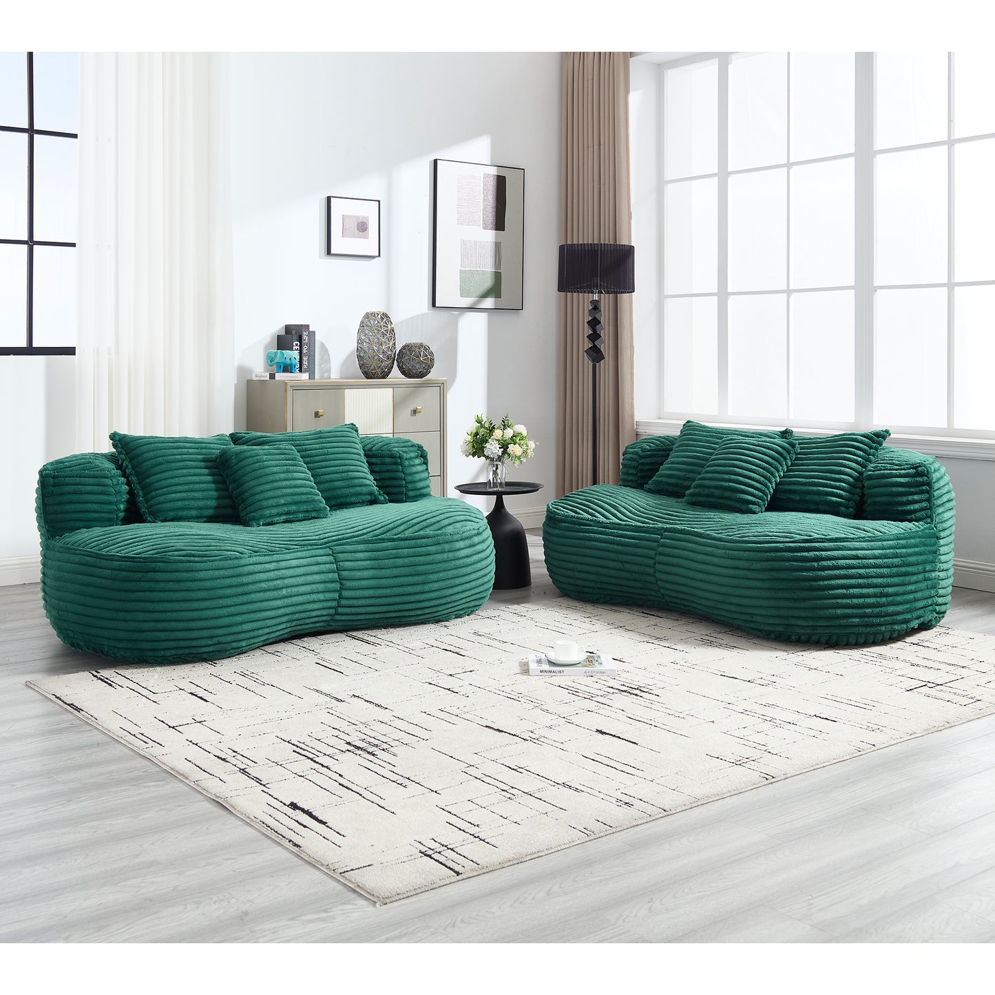 COOLMORE Bean Bag sofa Lazy Sofa Durable Comfort Lounger High Back Bean Bag Chair Couch for Adults and Kids, Indoor & Outdoor, Accent Floor Soft Lounge Chair (Emerald)