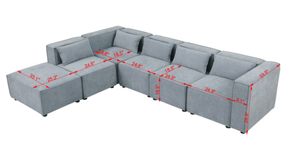 modular sofa BEIGE   chenille fabric,  simple and grand, the seat and back is very soft. this is also a KNOCK DOWN sofa