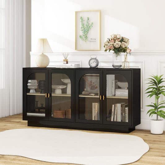 Storage Cabinet with Acrylic Door for Living Room, Dining Room, Study