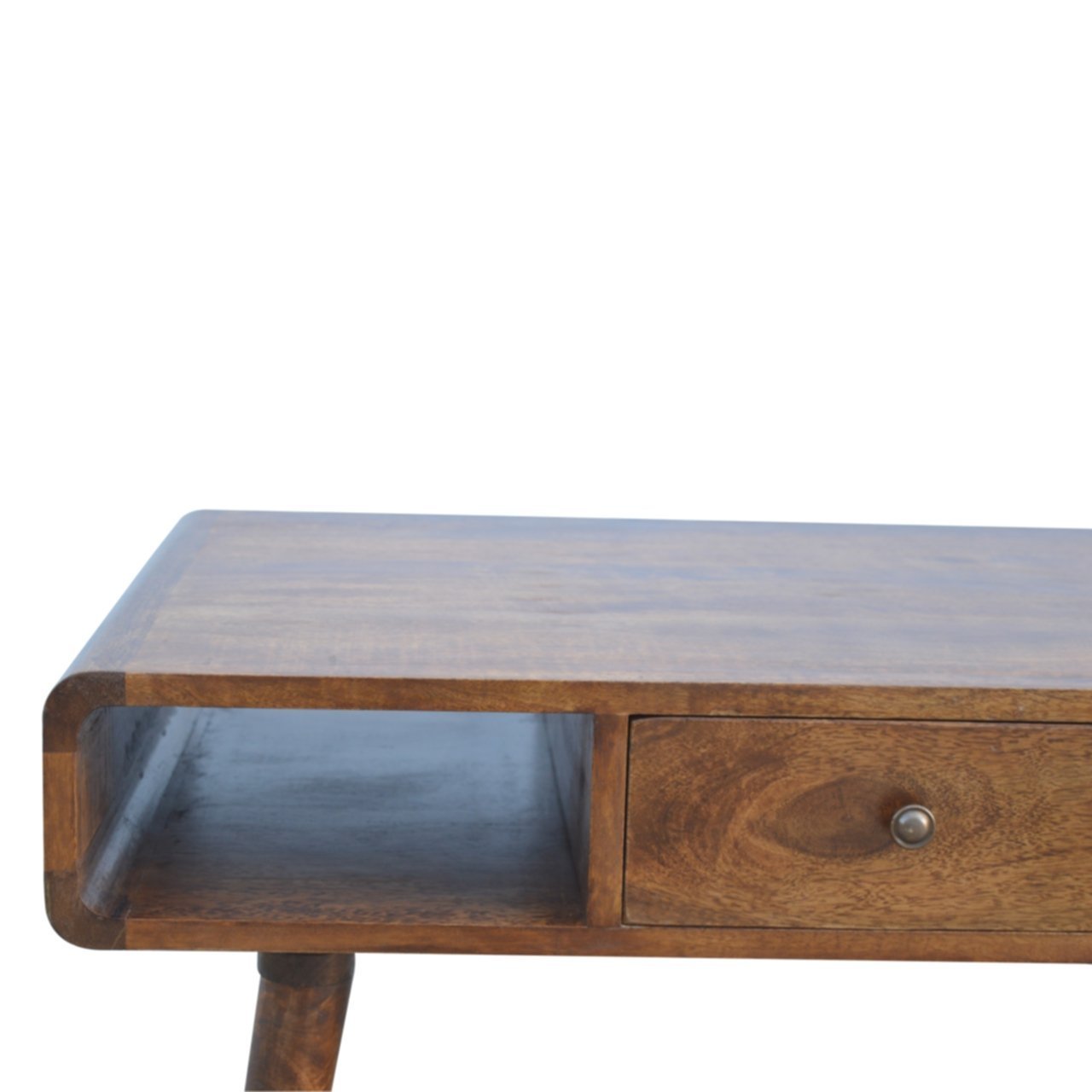 Artisan Furniture Solid Wood Curved Chestnut Coffee Table