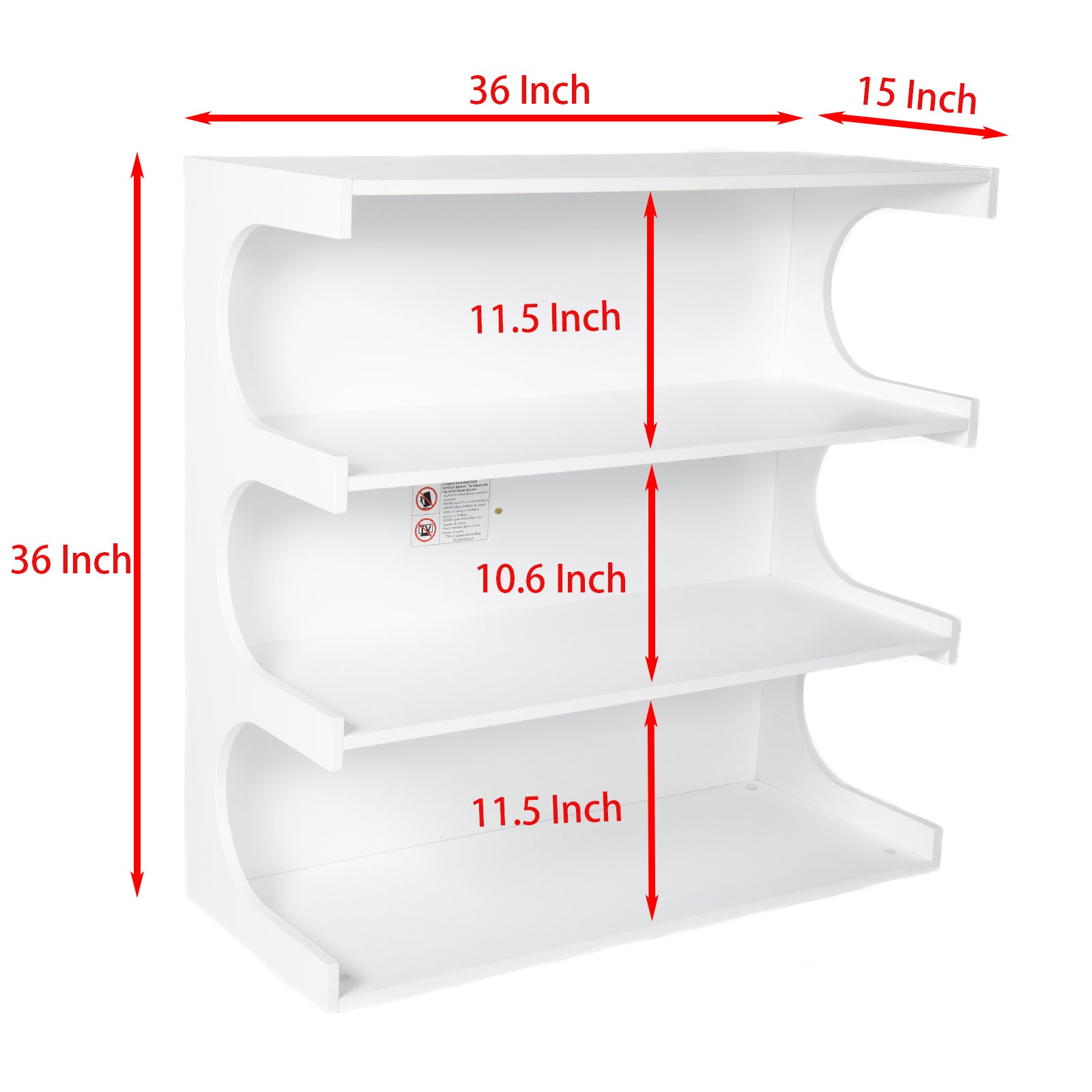 Multifunctional 4-Tier White Book Shelf & Coffee Table for Living Room Bedroom Dining Room Study Entryway, Creative Furniture Floor Bookshelf, Minimalist Organizer Storage Shelves