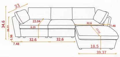 modular sofa whitechenille fabric,  simple and grand, the seat and back is very soft. this is also a KNOCK DOWN sofa