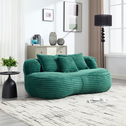 COOLMORE Bean Bag sofa Lazy Sofa Durable Comfort Lounger High Back Bean Bag Chair Couch for Adults and Kids, Indoor & Outdoor, Accent Floor Soft Lounge Chair (Emerald)