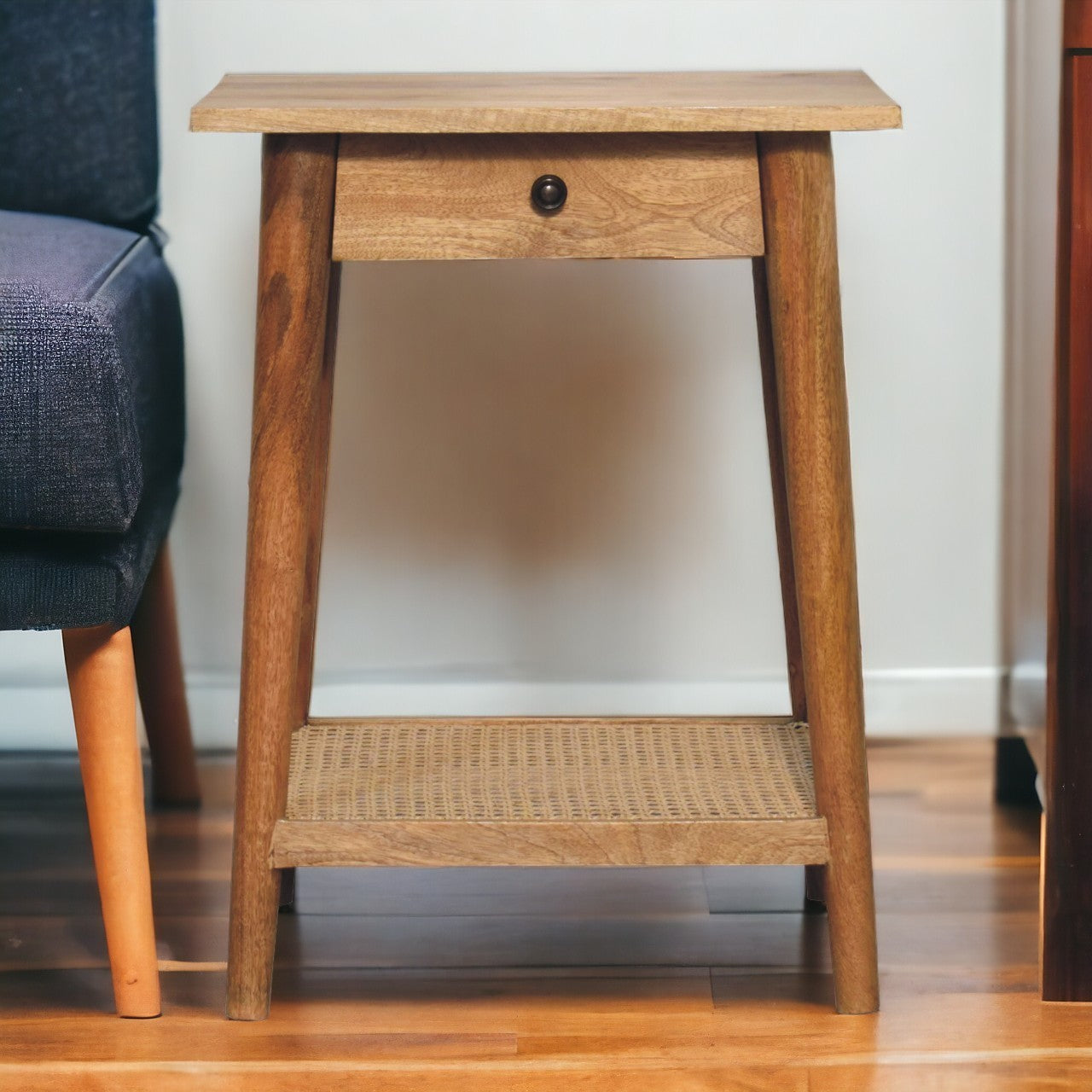 Artisan Furniture Solid Wood Woven Solid Wood End Table