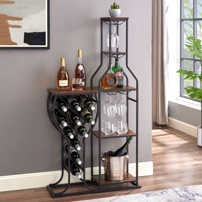 Wayman Wine Bottle Wine Bakers Rack