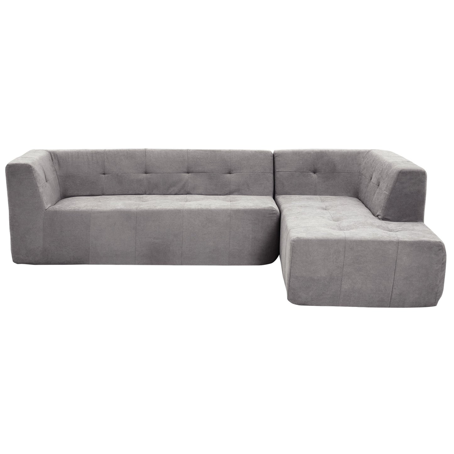 110.2*72.8" Modular Modular Combination Living Room Sofa Set, Modern Minimalist Sofa, Living Room Upholstered Sofa Bed, Bedroom, 2pcs Computer Free Combination, L-Shaped,Light Grey