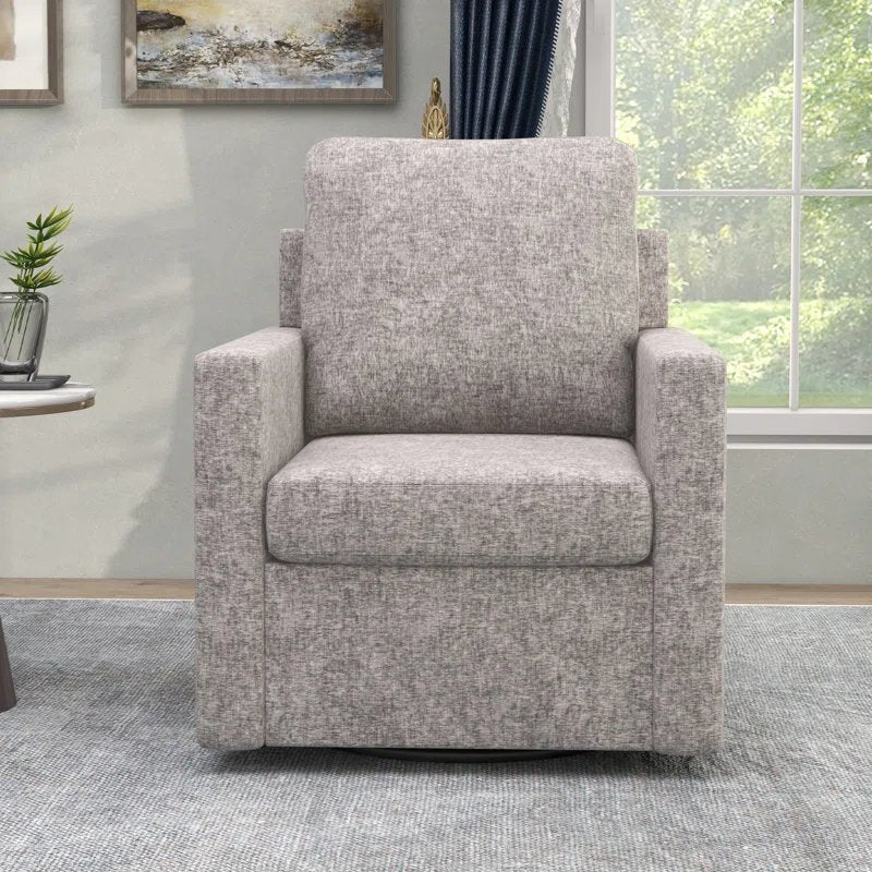 29" Wide Upholstered Swivel Armchair - Groovy Boardz