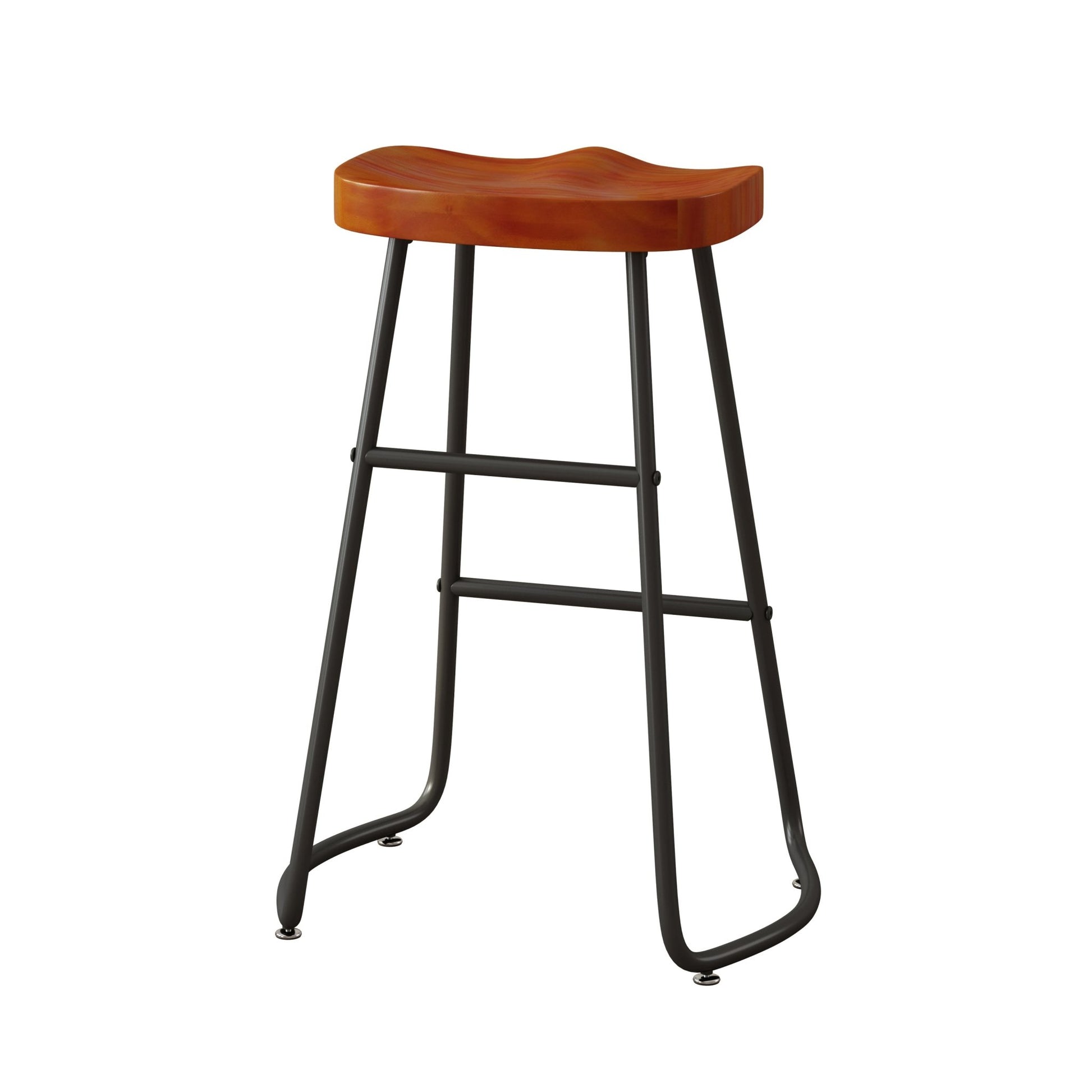 29.52" Stylish and Minimalist Bar Stools Set of 2, Counter Height Bar Stools, for Kitchen Island, Coffee Shop, Bar, Home Balcony, Brown - Groovy Boardz