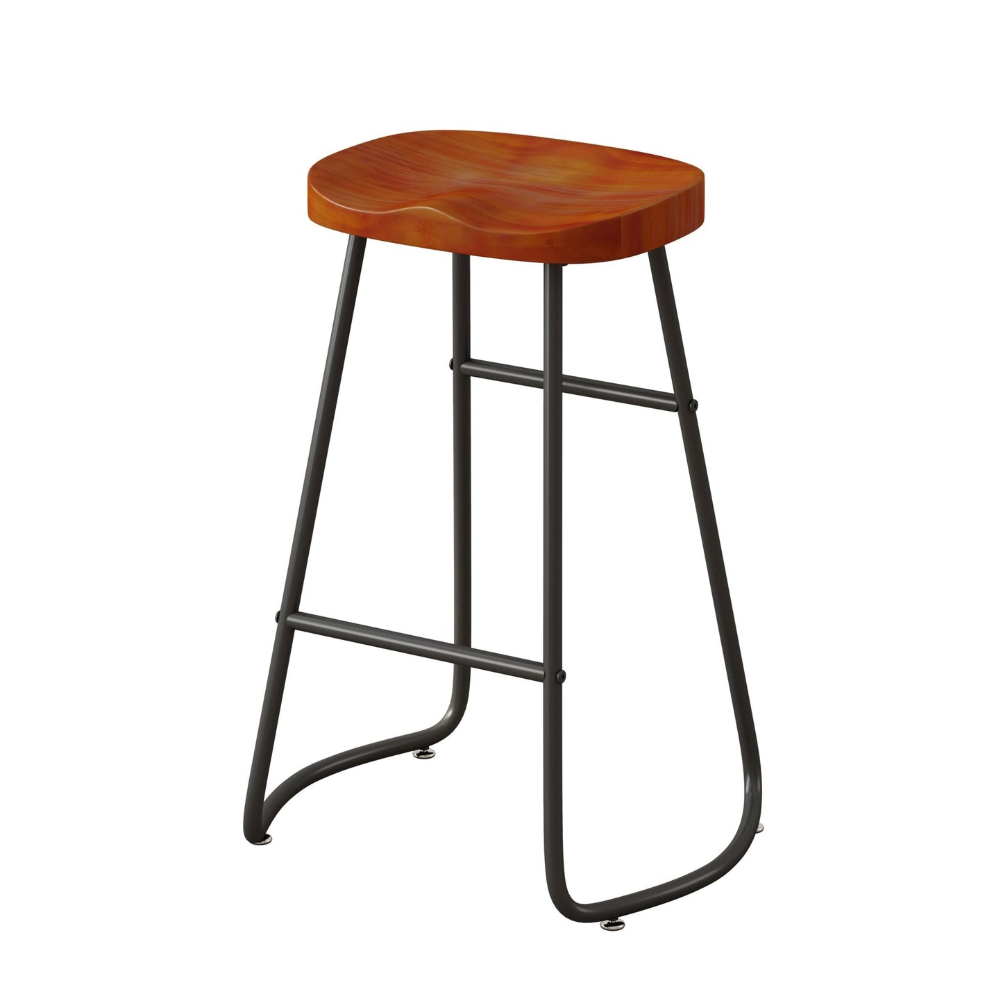 29.52" Stylish and Minimalist Bar Stools Set of 2, Counter Height Bar Stools, for Kitchen Island, Coffee Shop, Bar, Home Balcony, Brown - Groovy Boardz