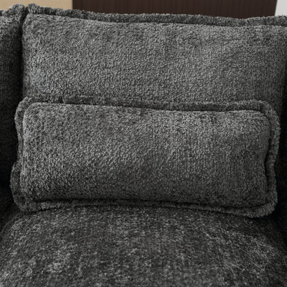 UNITED WE WIN Modern Large chenille Fabric U-Shape Sectional Sofa