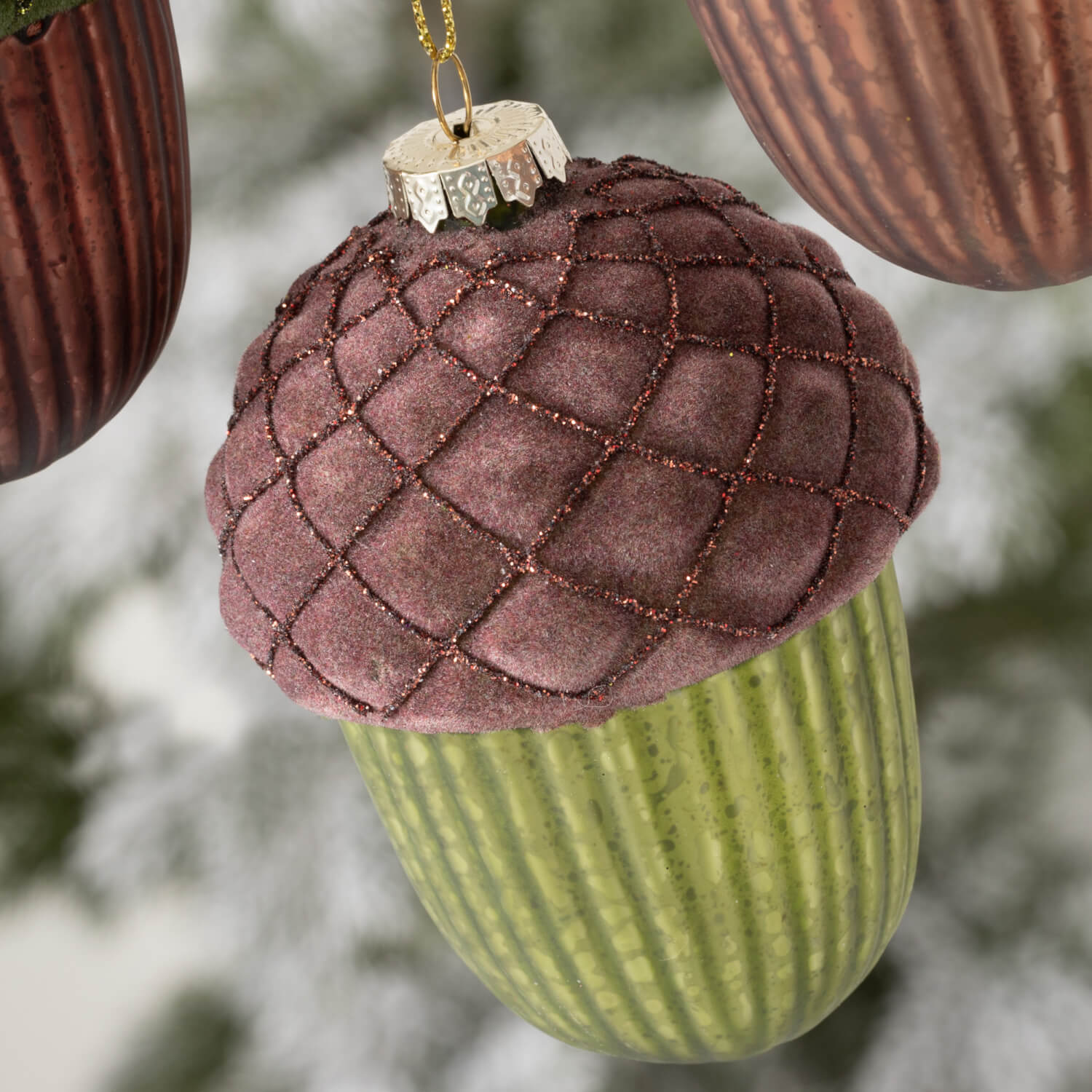 Glass Acorn Ornament