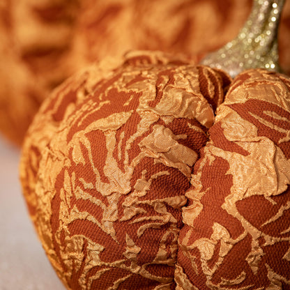 Rust Brocade Pumpkin Set