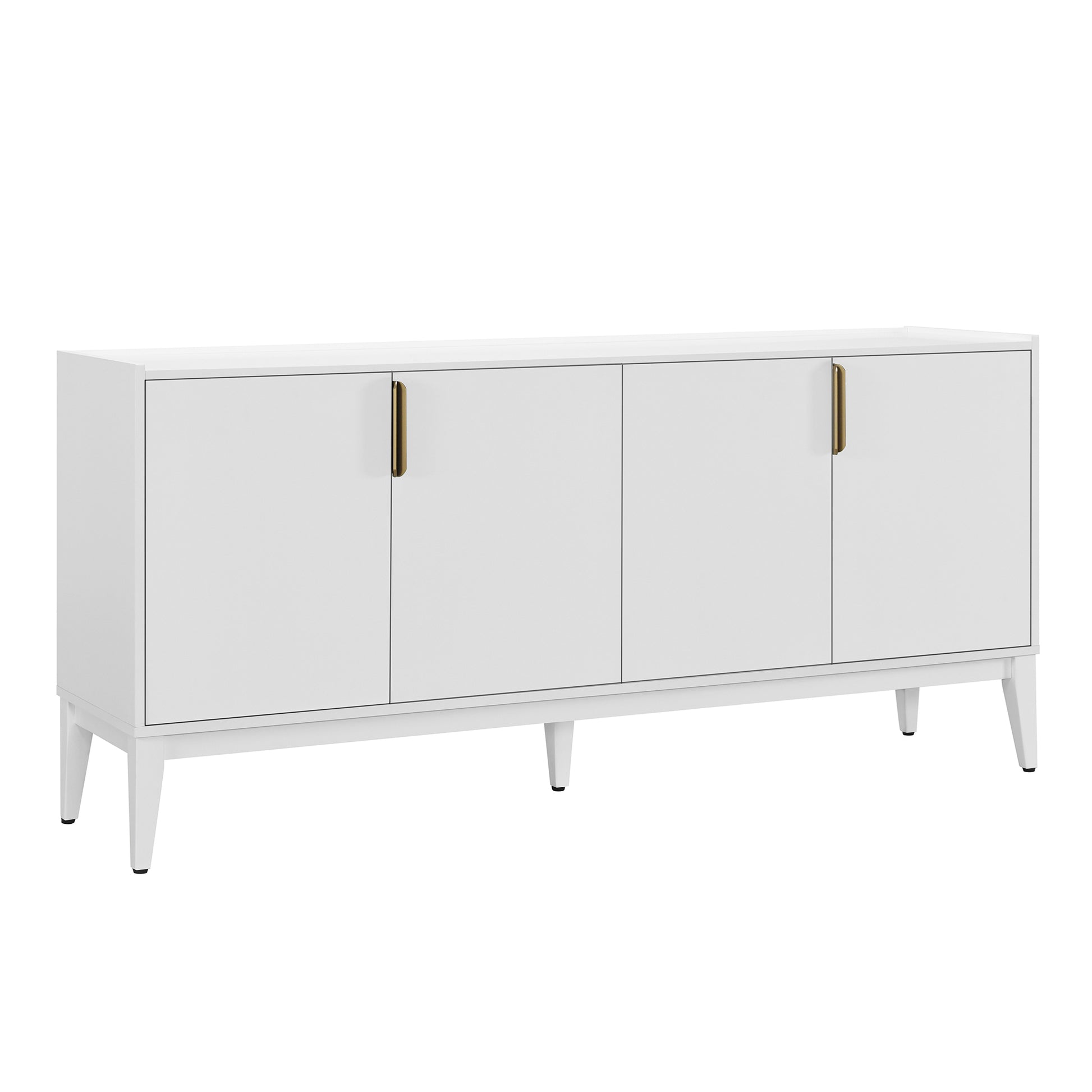 U_Style  Storage Cabinet Sideboard Wooden Cabinet with 4 Doors for Hallway, Entryway, Living Room, Adjustable Shelf