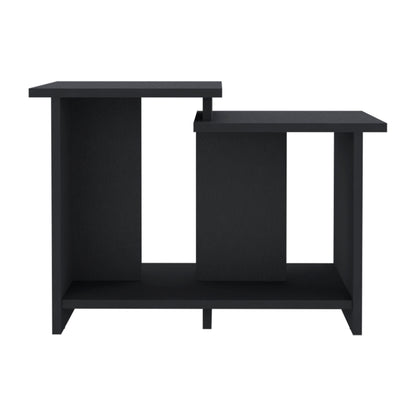 Weman 23.6" W  Coffee Table with Open Shelf Living Room, Home Office Storage Black