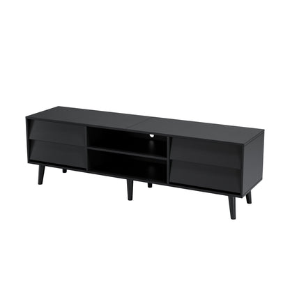 63 Inch TV Stand Features Vintage-style and Bevel Design, TV Stand with Drawers, Entertainment Center for Living Room Bedroom, TV Media Console