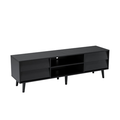 63 Inch TV Stand Features Vintage-style and Bevel Design, TV Stand with Drawers, Entertainment Center for Living Room Bedroom, TV Media Console