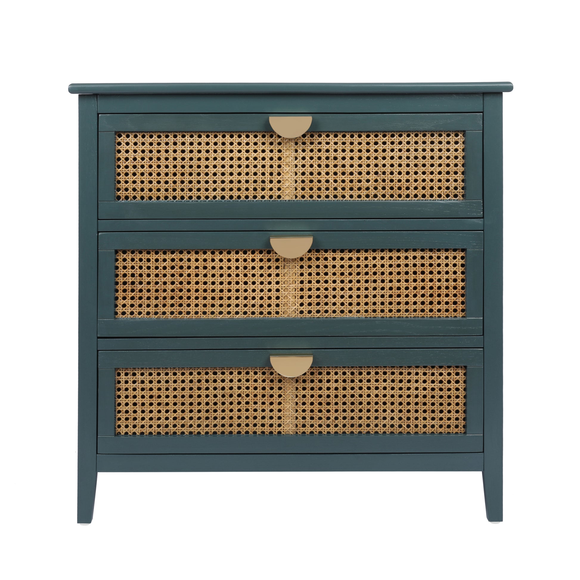 3 Drawer Cabinet,Natural rattan,American Furniture,Suitable for bedroom, living room, study