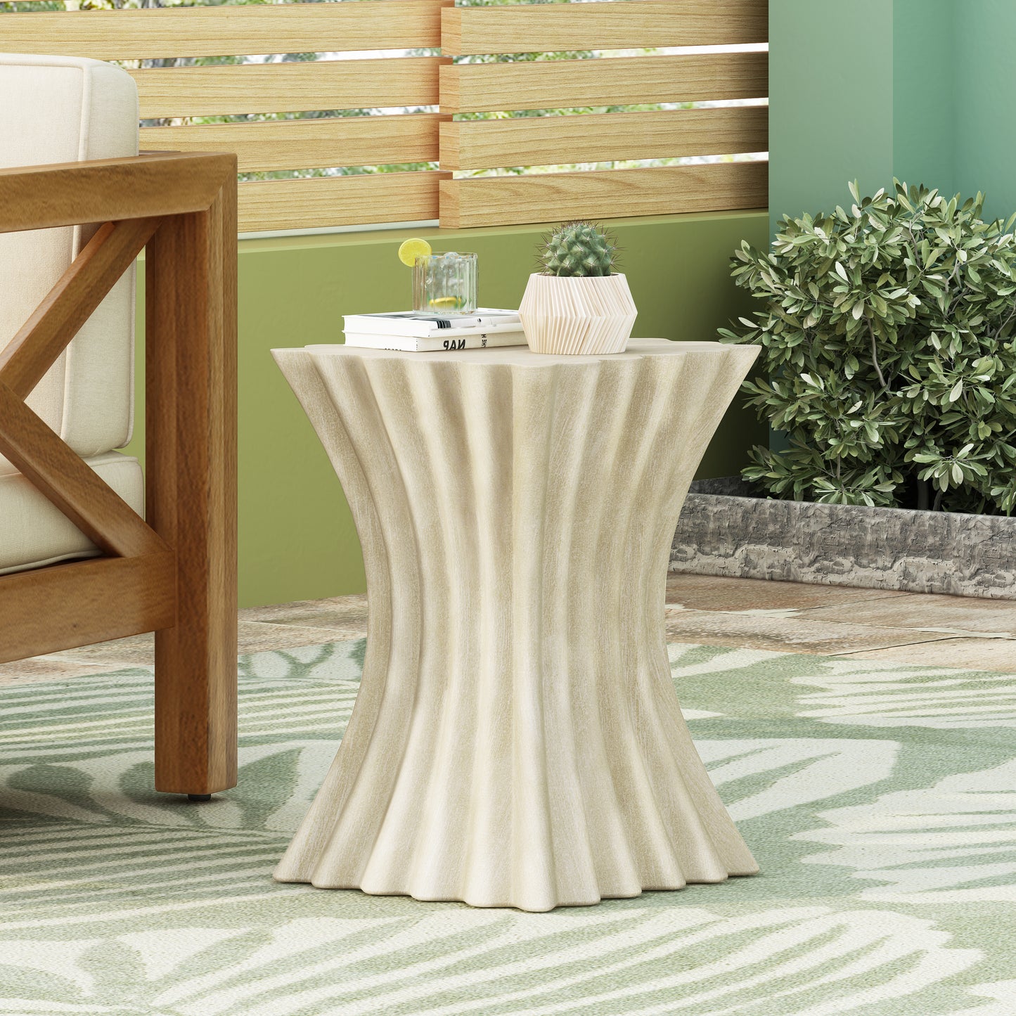 MGO Archaistic Wavy Side Table