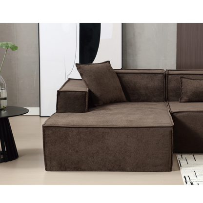 Modular Cloud Sofa Sectional, Free Combination, L-shaped