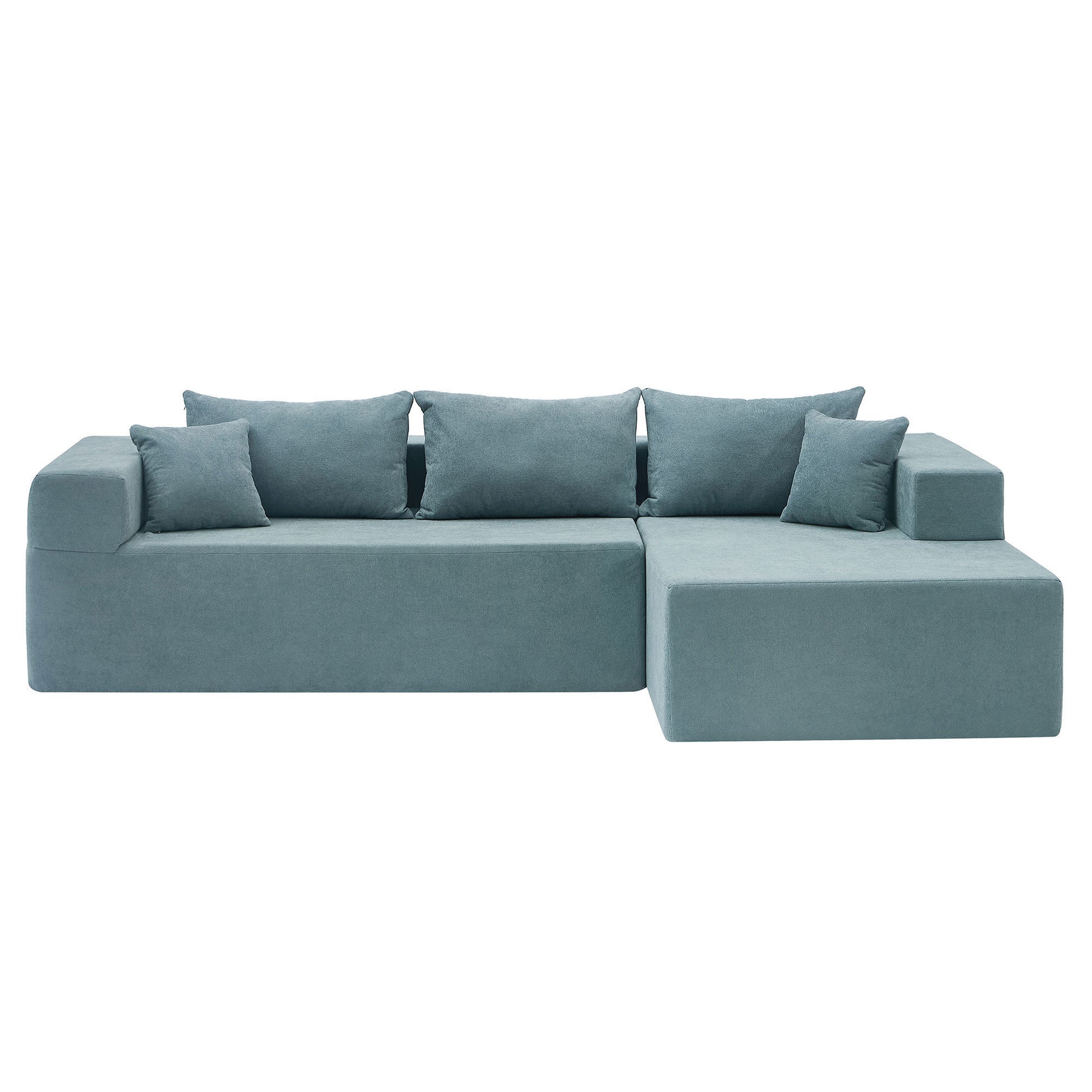 Modular Sectional Living Room Sofa Set Upholstered Sleeper Sofa for Living Room, Bedroom, Salon, 2 PC Free Combination, L-Shape