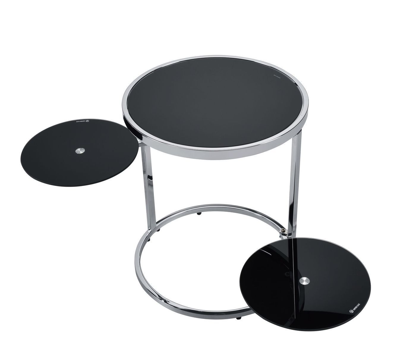 ACME Lynch Side Table, Black & Chrome Finish 97879