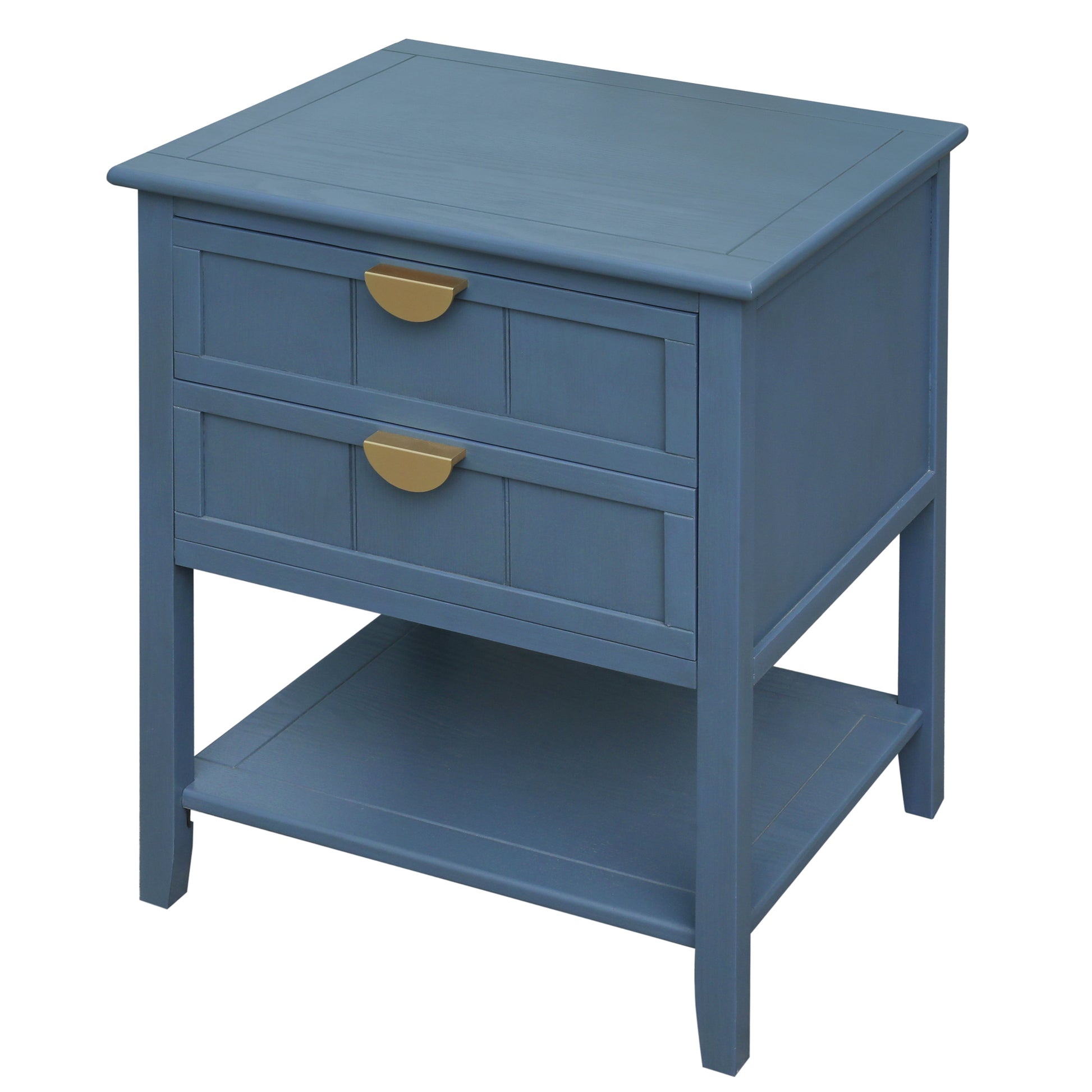 2 Drawer Side table,American style, End table,Suitable for bedroom, living room, study