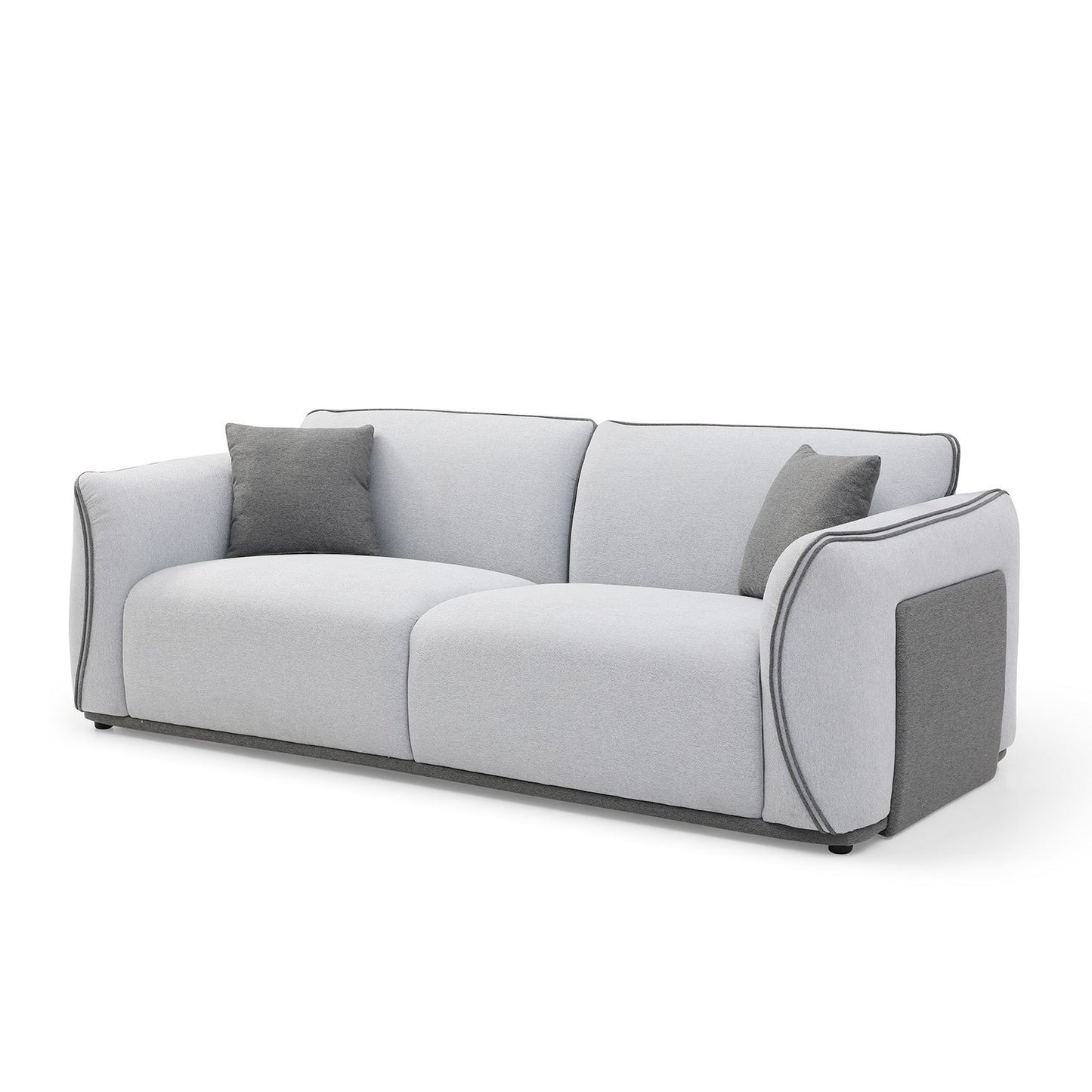 Grey Couch Upholstered Sofa, Modern Sofa for Living Room, Couch for Small Spaces.