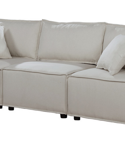 Jenson 99" Modular Sectional Sofa in Beige Linen