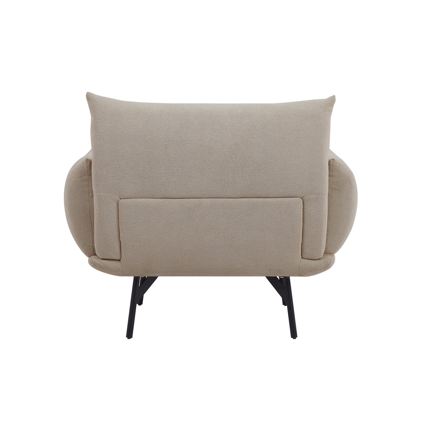 Oversized Living Room Accent Armchair Upholstered-Single Sofa Chair, Mid-Century Modern Comfy Fabric Armchair with Metal Leg for Bedroom Living Room Apartment